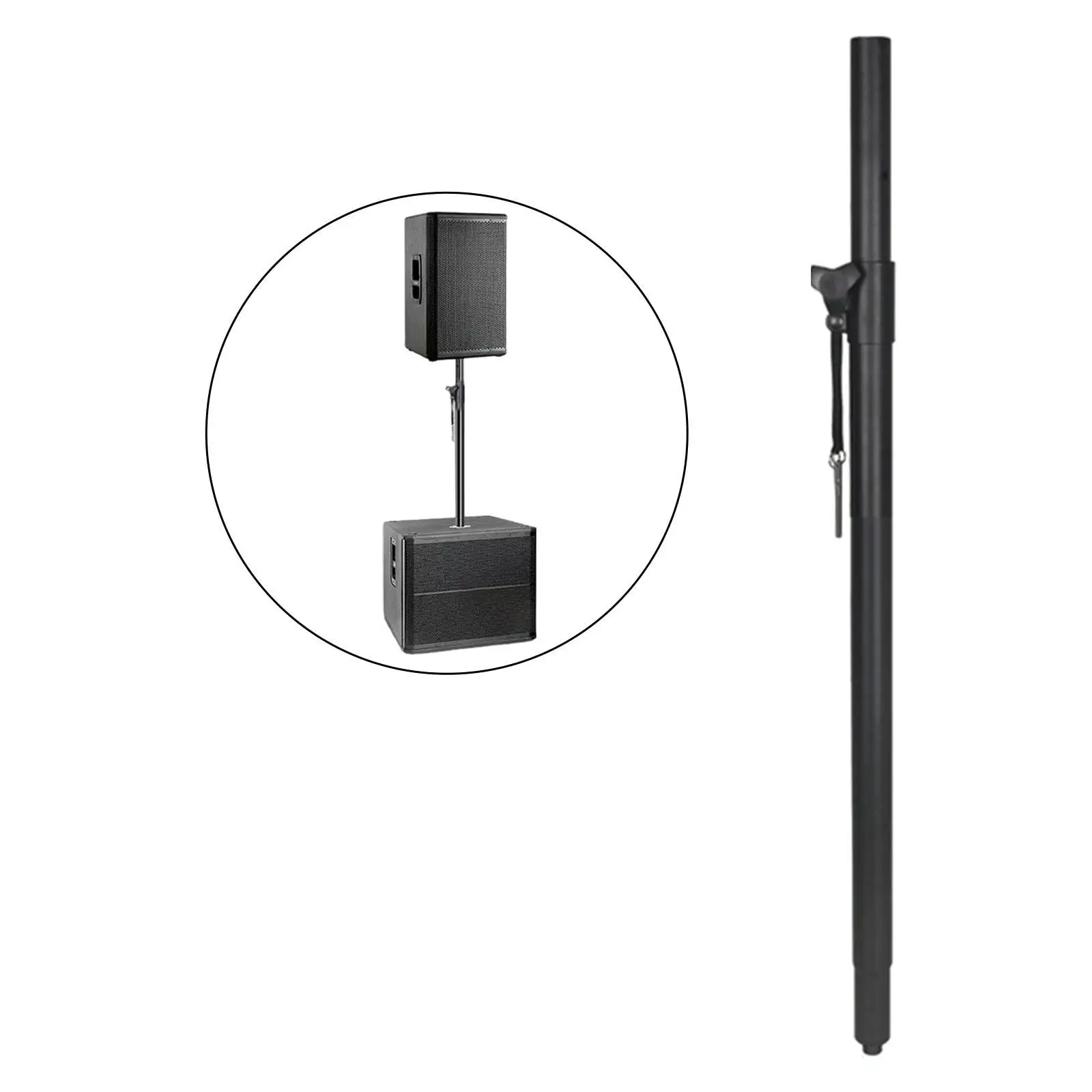 Speaker Pole Mount Versatile Compatibility Stable Construction Extender Rod