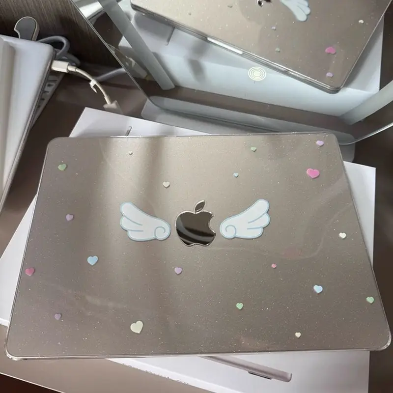 Simple Wings Ins Case for Macbook Neo 13 2026 Air 15 M4 M3 Hard Cover for Mac Book Pro 14 M1 M2 M5 14 16 Sleeve Accessories Y2K
