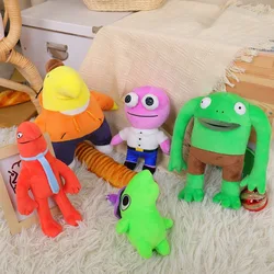 Juguetes de peluche de amigos sonrientes para niños, Mr frog, muñeco de peluche Kawaii, decoración del hogar, regalos, amigos sonrientes, juguete para niños, 28cm