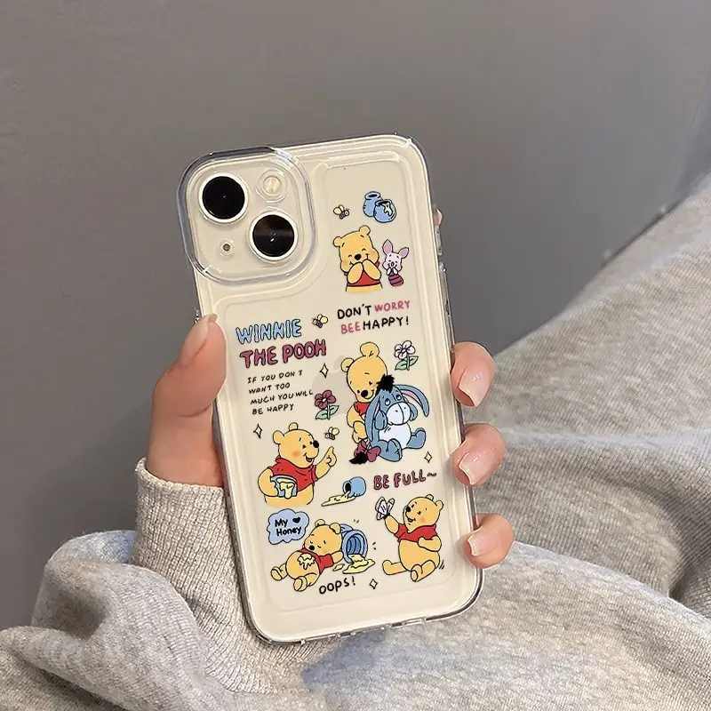 Disney Full Screen Eeyore Winnie The Pooh Phone Case For iphone15 14 13 11 16 PRO MAX XR 8 PLUS Anti Drop iphone 11 Phone Cover