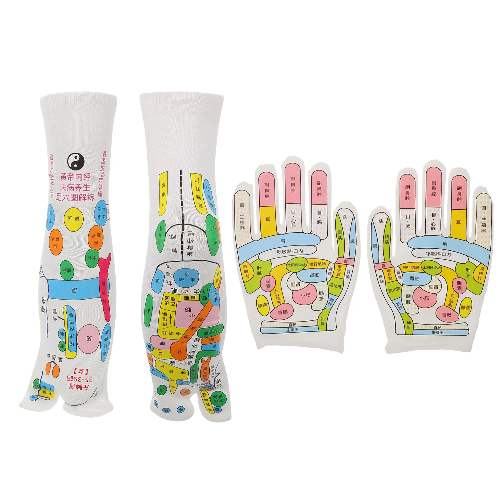 1 مجموعة 1 مجموعة قفازات التدليك المحمولة العلاج بالابر ريفليكسولوجي الجوارب مرونة قابلة لإعادة الاستخدام مدلك يدوي للجسم القدم لتخفيف الآلام #1