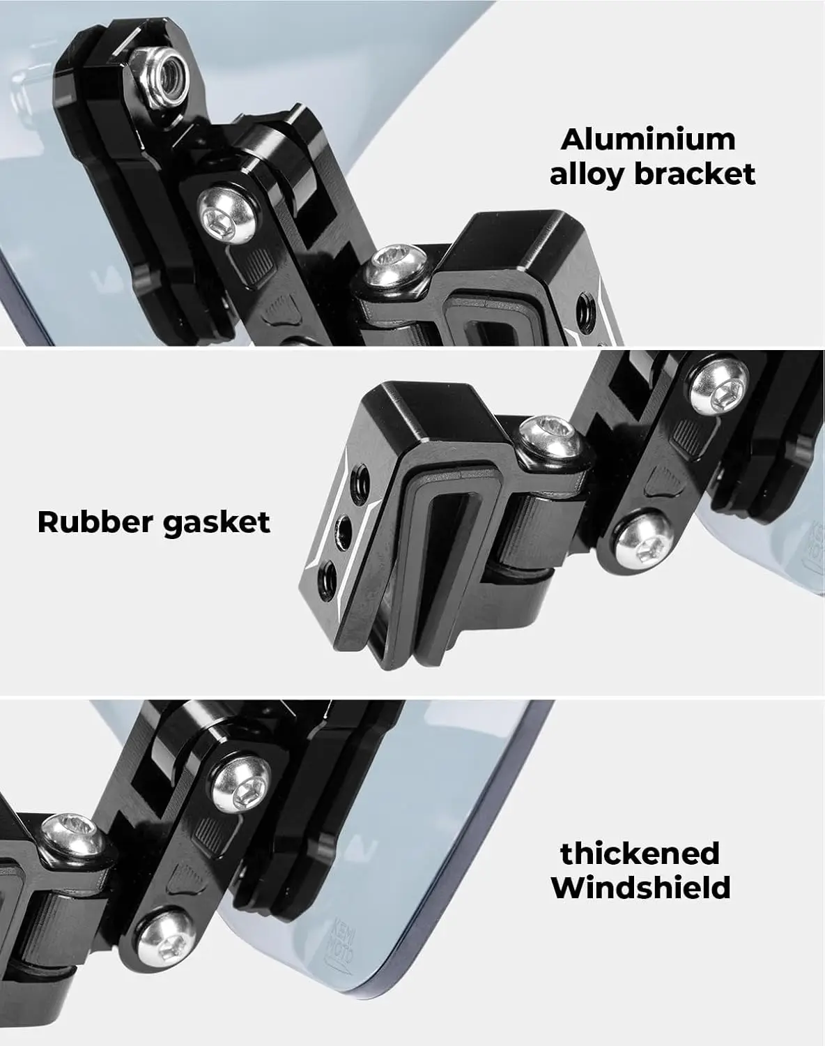Motorcycle Windshield Aluminum Metal Heightened Spoiler Clip