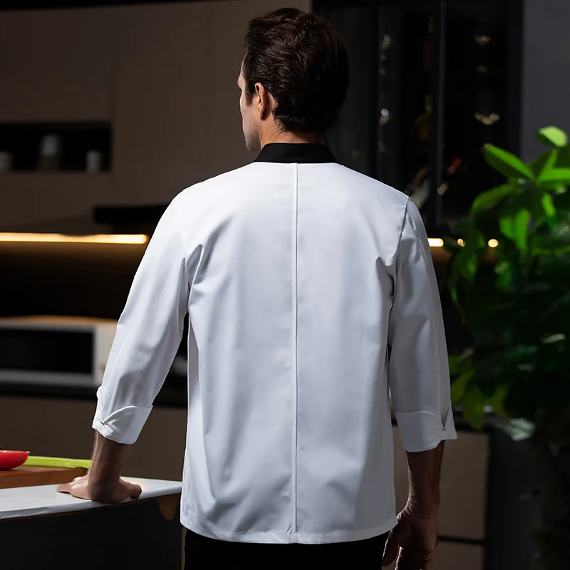 Uniforme de Chef de restaurante occidental, traje de otoño e invierno, Catering, Hotel, cantina, panadero, pastelería, ropa de trabajo de manga larga