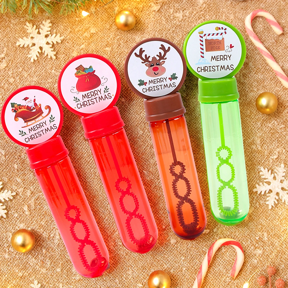 Bubble Tube Toy Snowflake Dinosaur Animal Crown Bow Wand Tub Baby Shower Wedding Birthday Party Decoration Christmas Kids Gifts