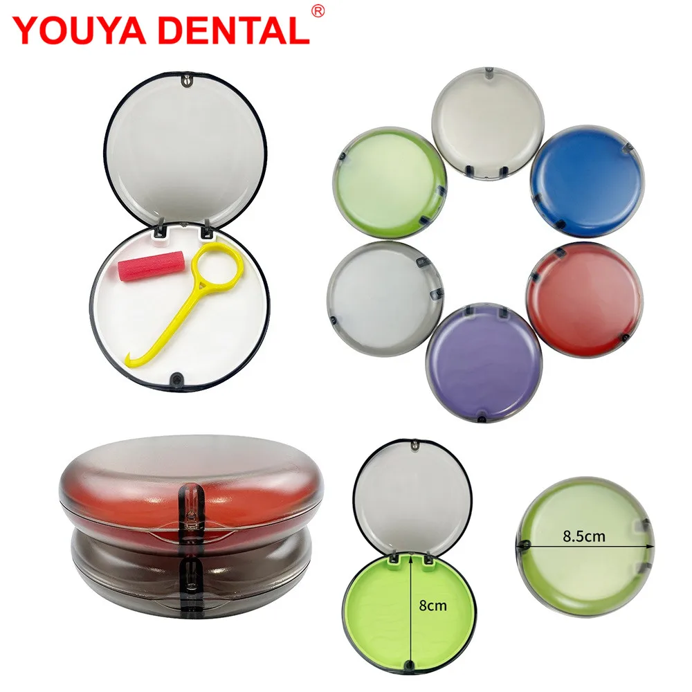 Visible Fake Teeth Orthodontic Case Transparent Dental Retainer Case Travel Magnetic Aligner Brace Denture Storage Box Mouthguad