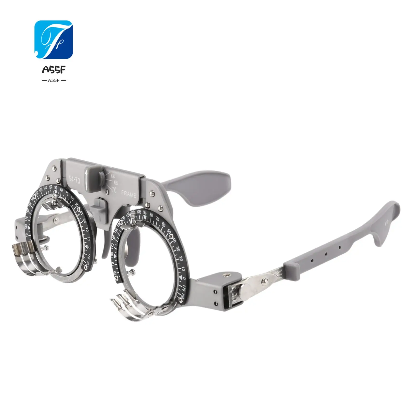 

A55F-Adjustable Trial Frame Optical Trial Lens Frame Pd 54-70Mm Titanium Optic Trial Eye Optometry Lens Frame Test Optician