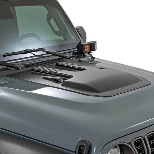 

Rough Country Hood Scoop for Wrangler JL & Gladiator JT - Matte Black, No-Drill Install
