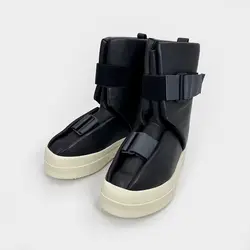 Autumn and winter airplane fracture boots for men and women, dark high fashion shoes, fashionable and trendy punk hip-hop sponge