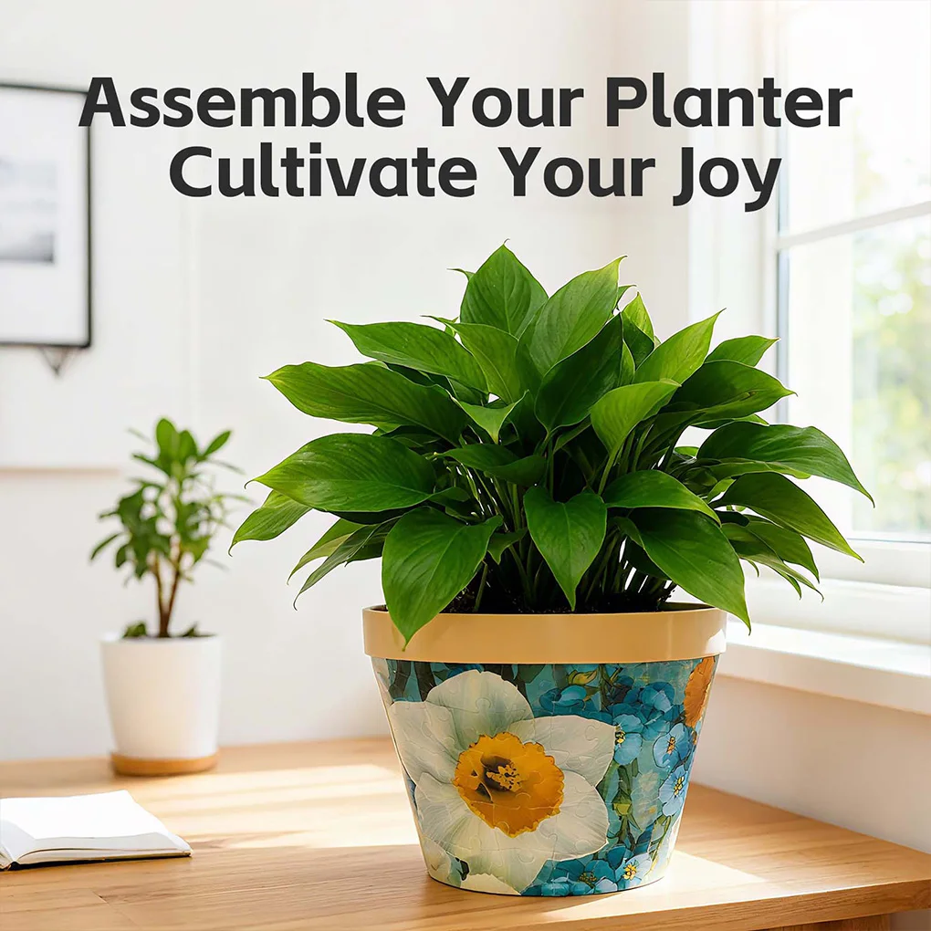 Plac Waterproof Flower Pots Indoor 3D Planter Decorative Puzzle Jars Garden Lovers Becoming Eye-catching Decorative