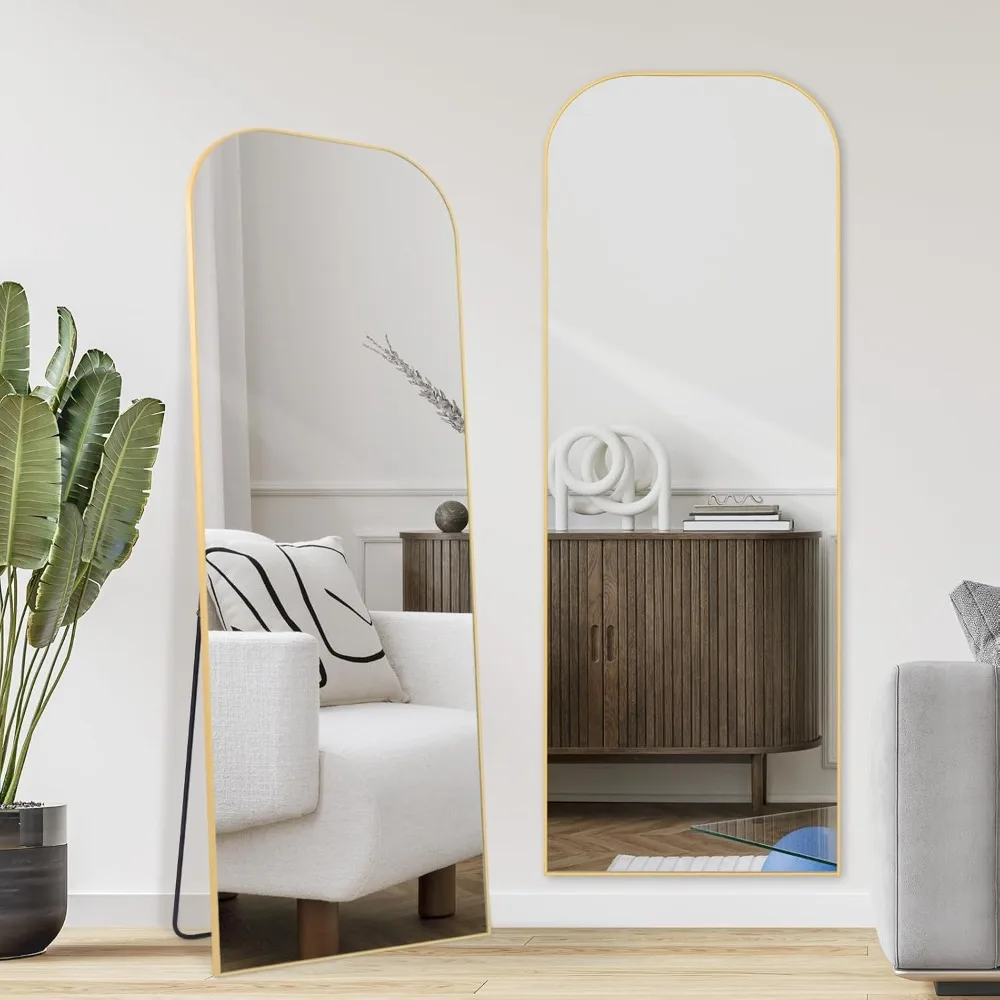 

Full Length Body Floor Mirror with Stand, 64"x21" Large Standing Mirror Wall Mounted Decor for Living Room Bedroom Hallway