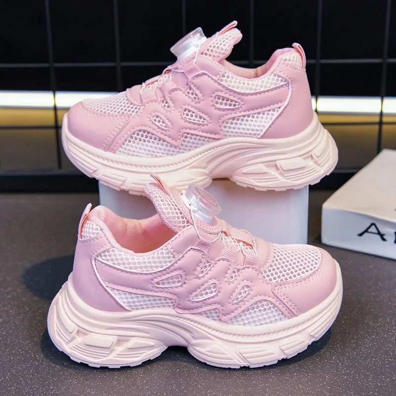 Frühling Herbst Jungen Mädchen Atmungsaktive Mesh Dad-Schuhe Kinder Weiche Sohle Rutschfeste Schul-Sneaker Kinder Freizeit Laufschuhe Sportschuhe – Detail 7