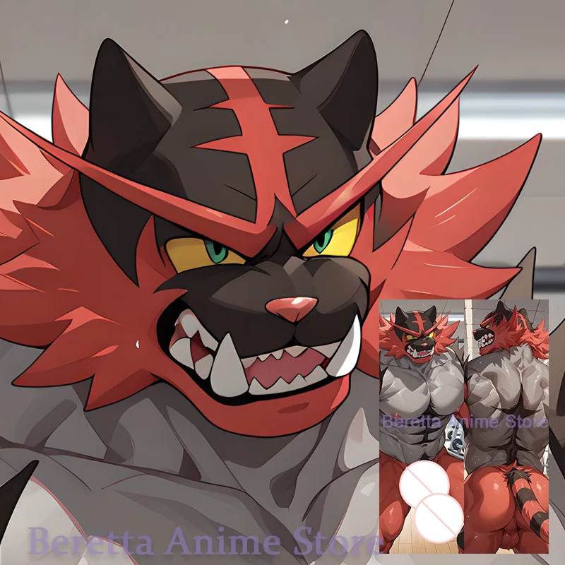 

Dakimakura Incineroar Animal Double-sided Print Life-size Body Pillow Cover