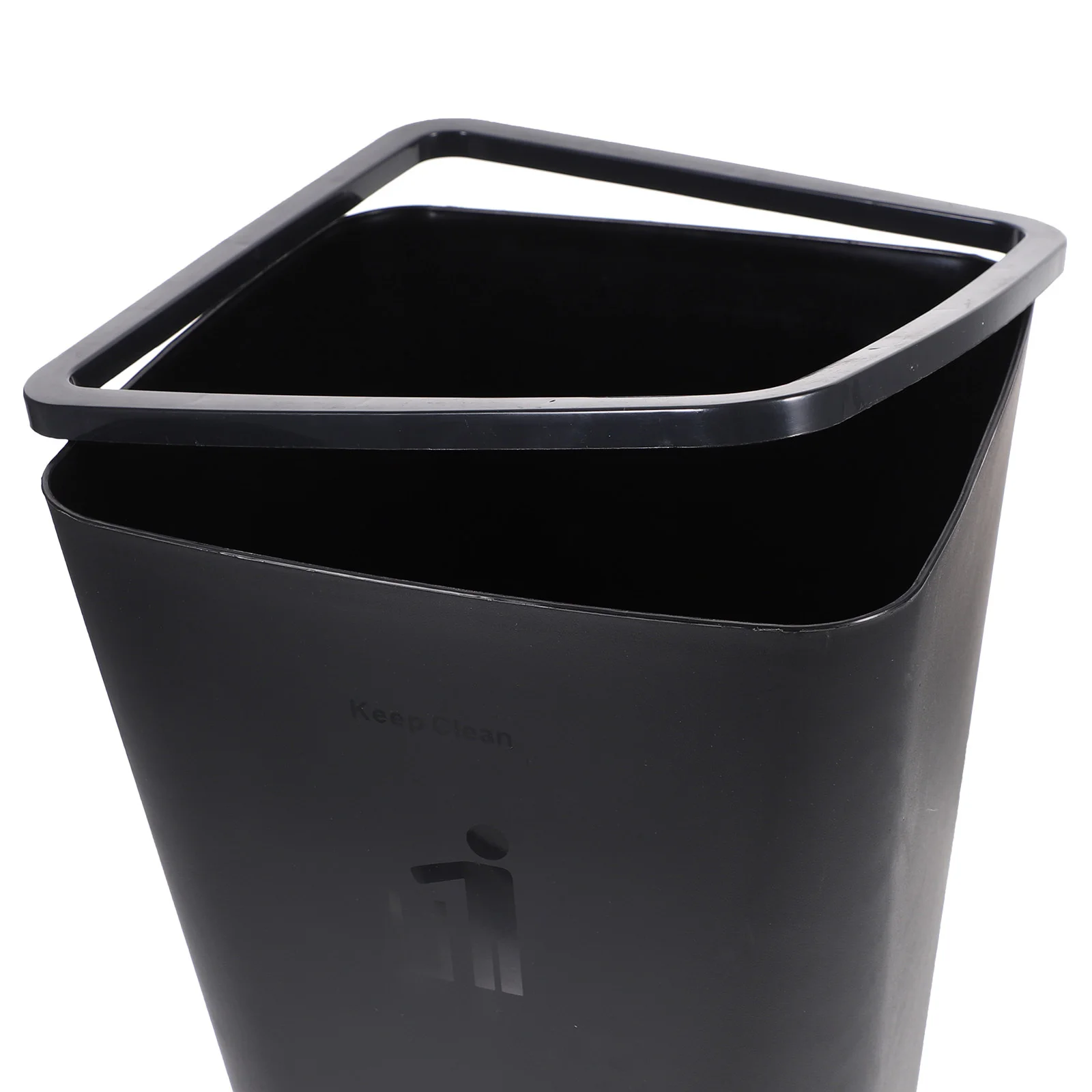 

Household Plastic Square Trash Can Sturdy Desktop Garbage Bin for Kitchen Bathroom Office Use Bathroom Trash Can
