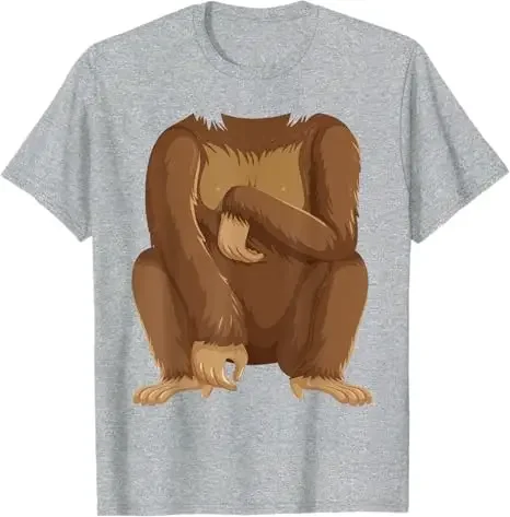 Monkey Body - Monkeys Zoo Animal Lover Zookeeper T-Shirt Cute Bigfoot Graphic Outfit Streetwear Y2k Top Fashion Saying Tee Gifts
