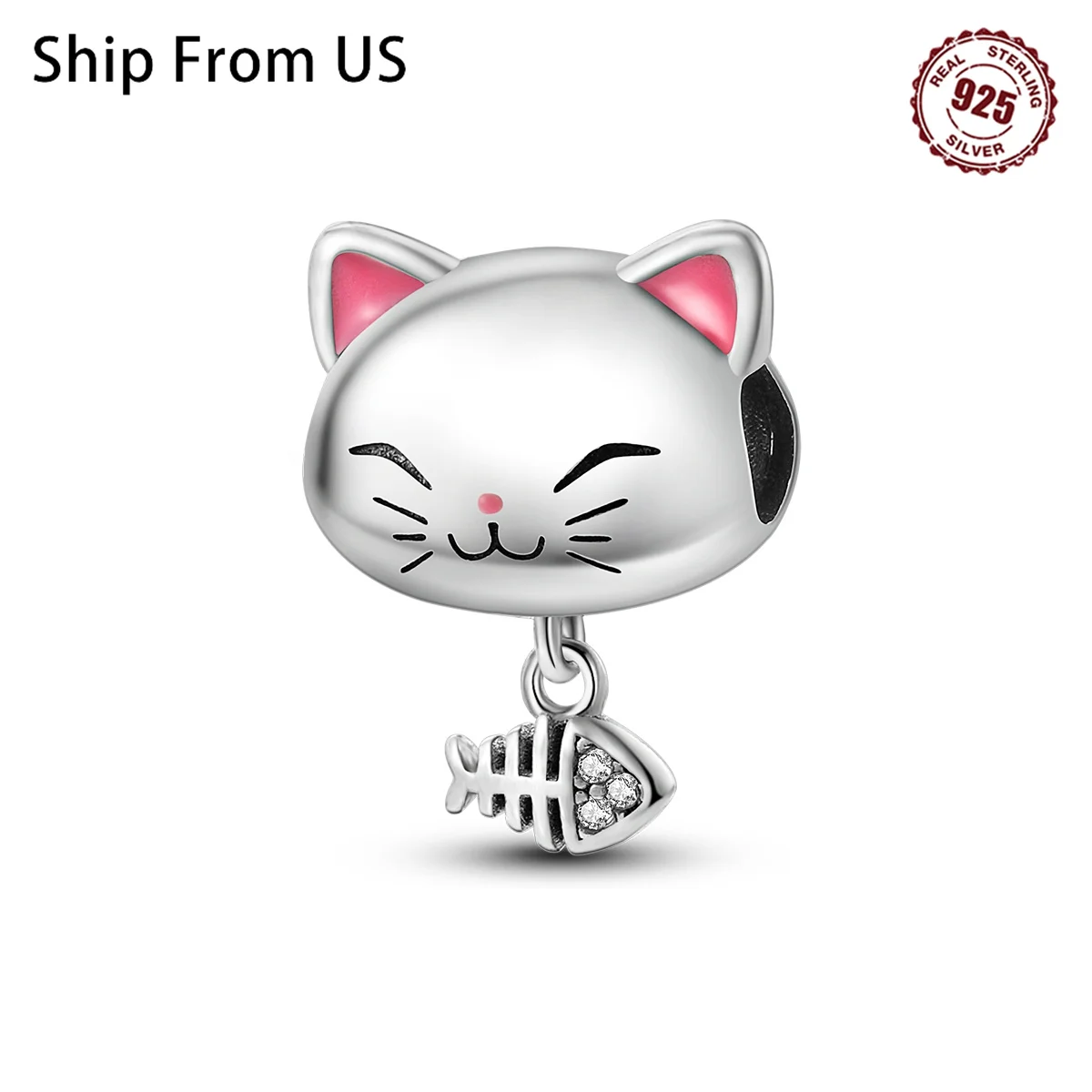 925 Sterling Silver Cute Cat Paw Print Animal Series Charms Beads Fit Original Pandora Bracelets S925 DIY Jewelry Gift Accessory