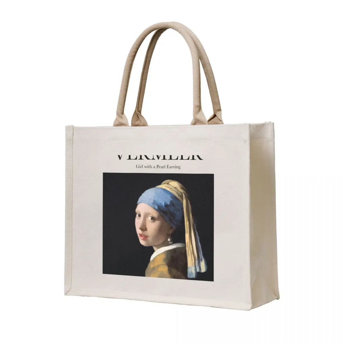 

Vermeer - Girl with a Pearl Earring Tote Bag custom canvas bag tote bag university canvas tote bags woman 2025
