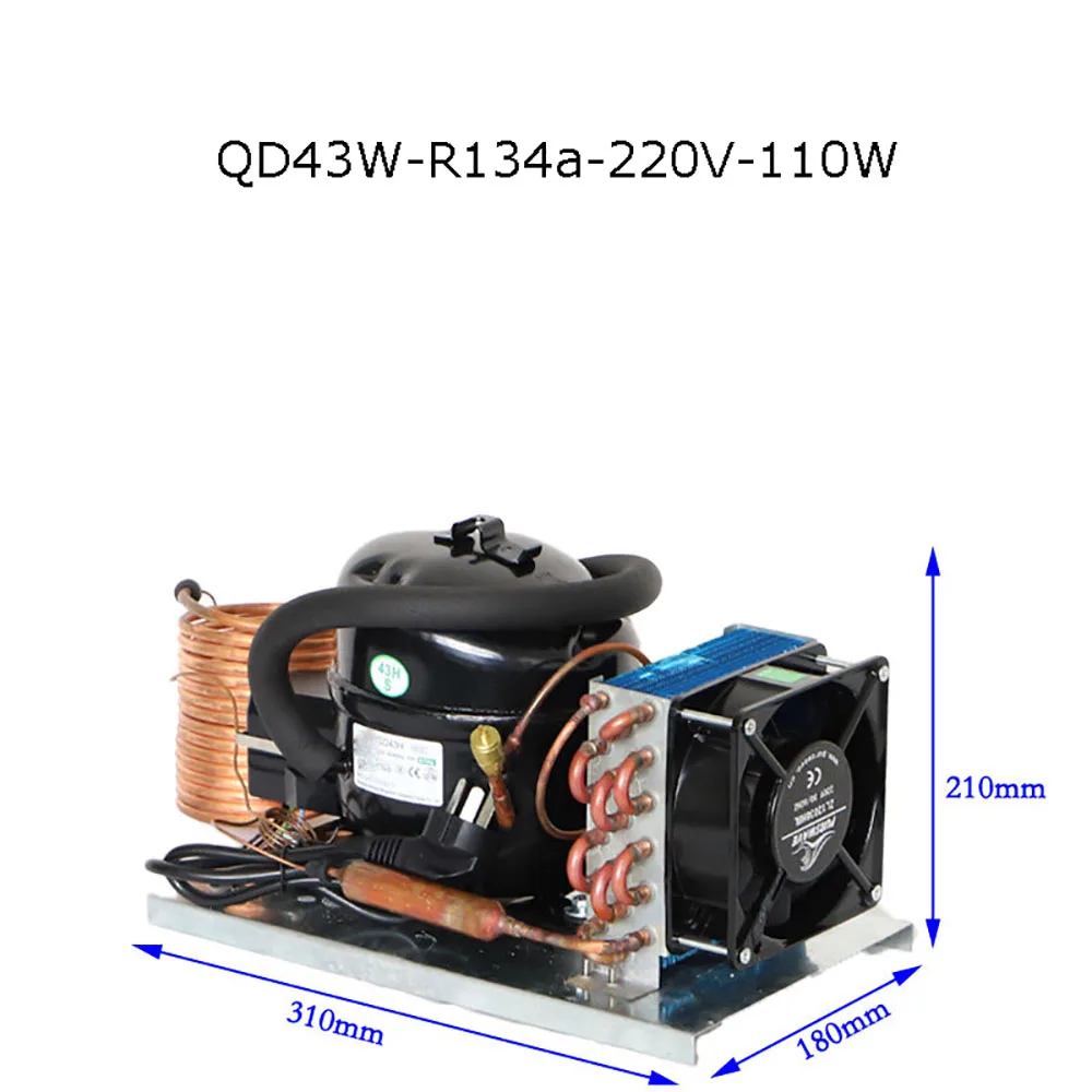 Customized DIY QD30W Small Chiller Unit 220v Refrigeration Cycle Water Micro Refrigeration Compressor Set