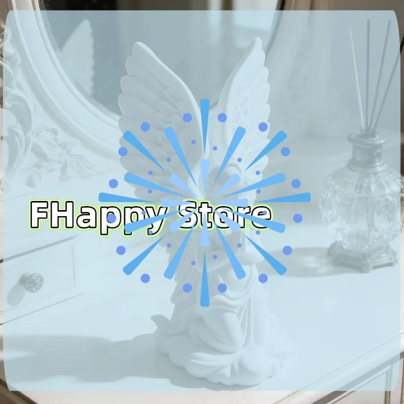[MA]3D Printing White Praying Angel Statue With Delicate Carved Wings And Elegant Look Perfect For Bedroom Living Room Decor[MA
