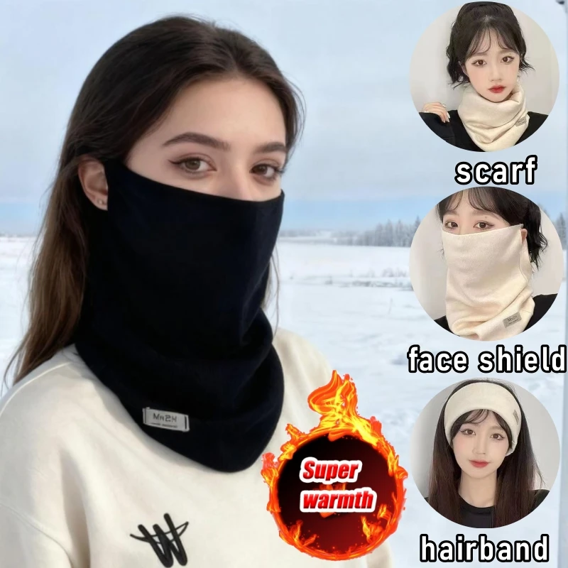 

Женский зимний теплый шарф для шеи, флисовая маска для лица, бандана для ушей для холодной погоды, активного отдыха, унисекс