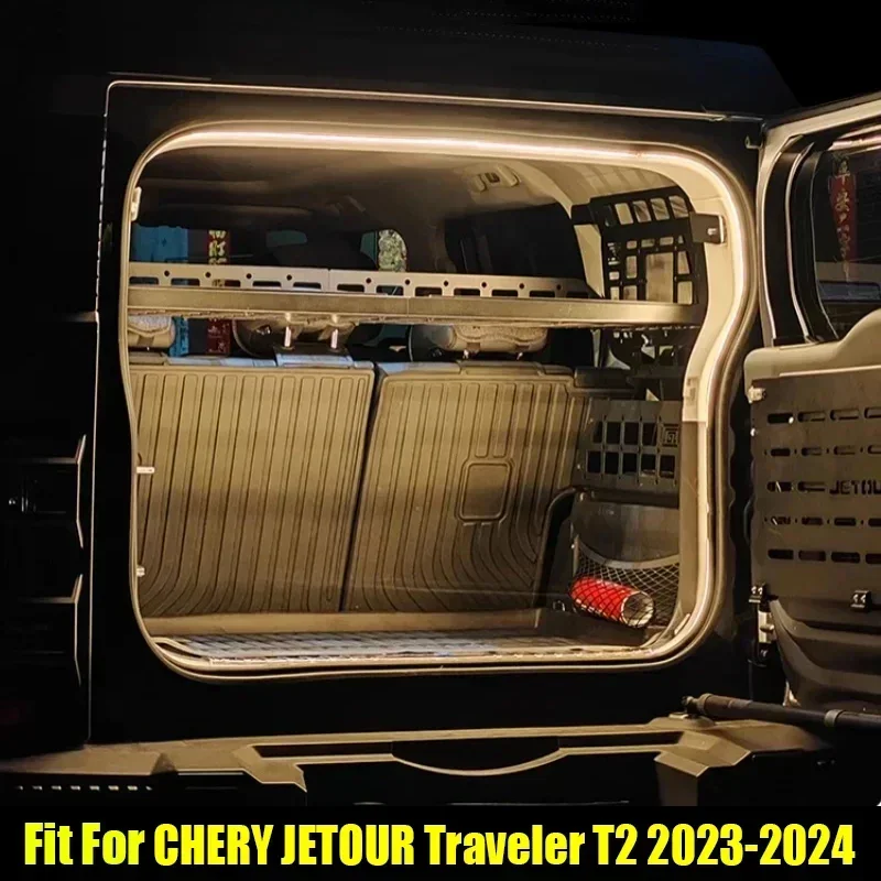 

Световая полоса багажника автомобиля подходит для CHERY Jetour Traveller T2 2023 ~ 2025 светодиодный декоративный светильник аксессуары для отделки салона автомобиля
