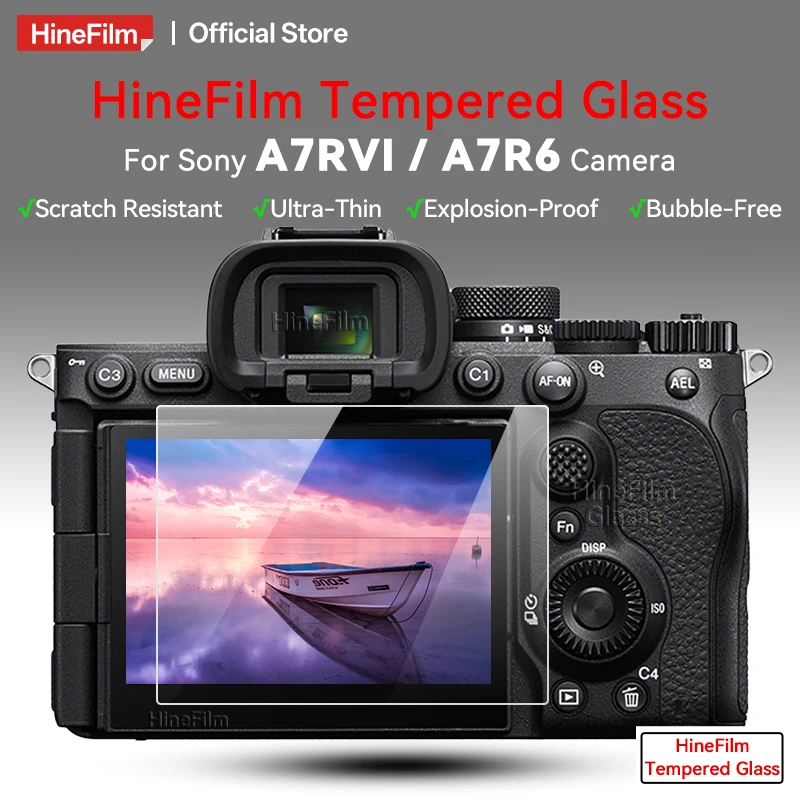 Hinefilm Screen Protector A7R6 A7RVI Camera Glass For Sony Alpha 7R VI Camera 9H Hardness Tempered Glass LCD Screen Protector