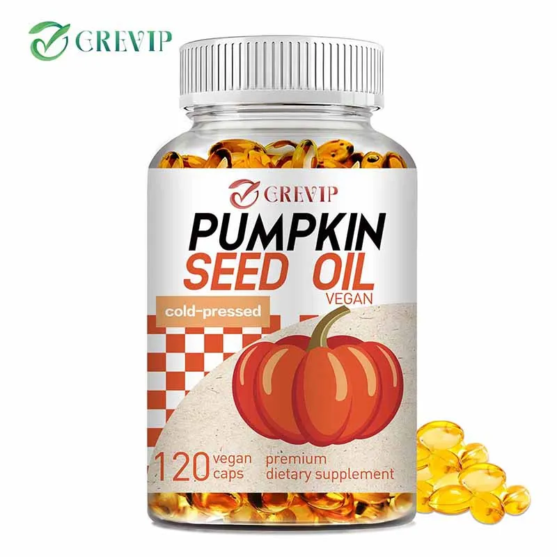 

Pumpkin Seed Oil Capsules - Supports Men's Prostate Health, Promotes Hair Growth, Urinary Tract Support