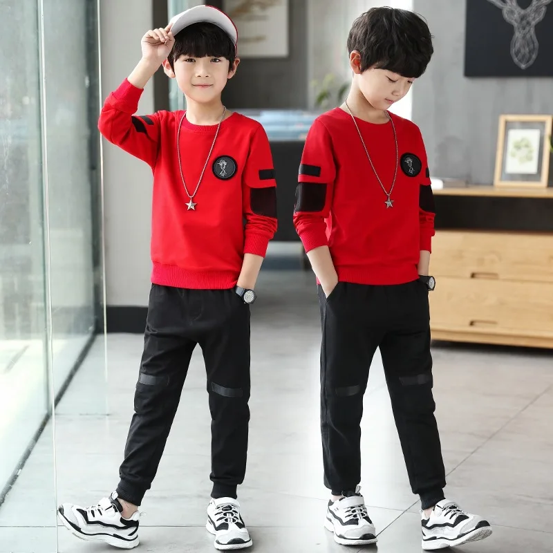 

Autumn Children Girls Boys Clothes Sets Kids Fallow Sweater Pullover Top & Pants 2 Pieces Suit Letter Outfit Tracksuit