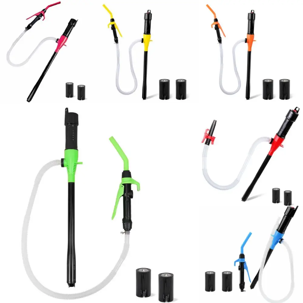 Flow Control Nozzle Electric Fuel Pump Heavy Duty Self-Priming Fuel Transfer Pump Universal Leak-Proof Battery Powered Fuel Pump