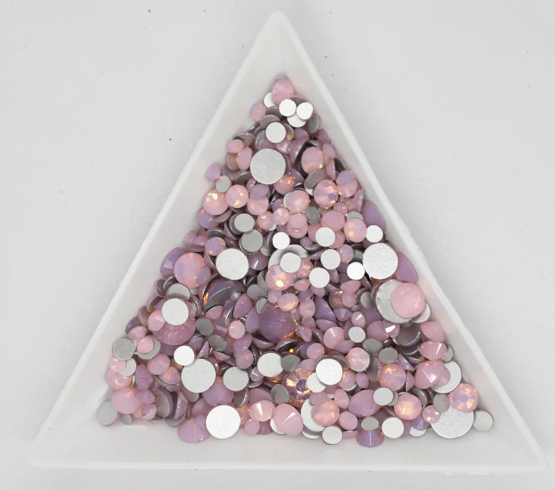 

Pink Opal Glass 3D Nail Art Decorations ss3 ss4 ss5 ss6 ss8 ss10 ss12 ss16 ss20 ss30 ss34 Crystal Nails Non HotFix Rhinestones