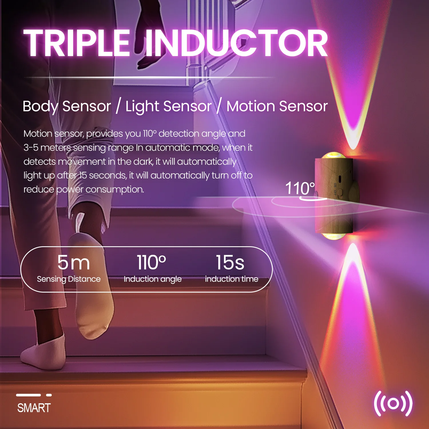 1 قطعة/2 قطعة/4 قطعة أضواء ليلية LED قابلة لإعادة الشحن مع أضواء جدار مستشعر الحركة ، ضوء محيط متدرج RGB ، مصابيح داخلية قابلة للتعتيم ،