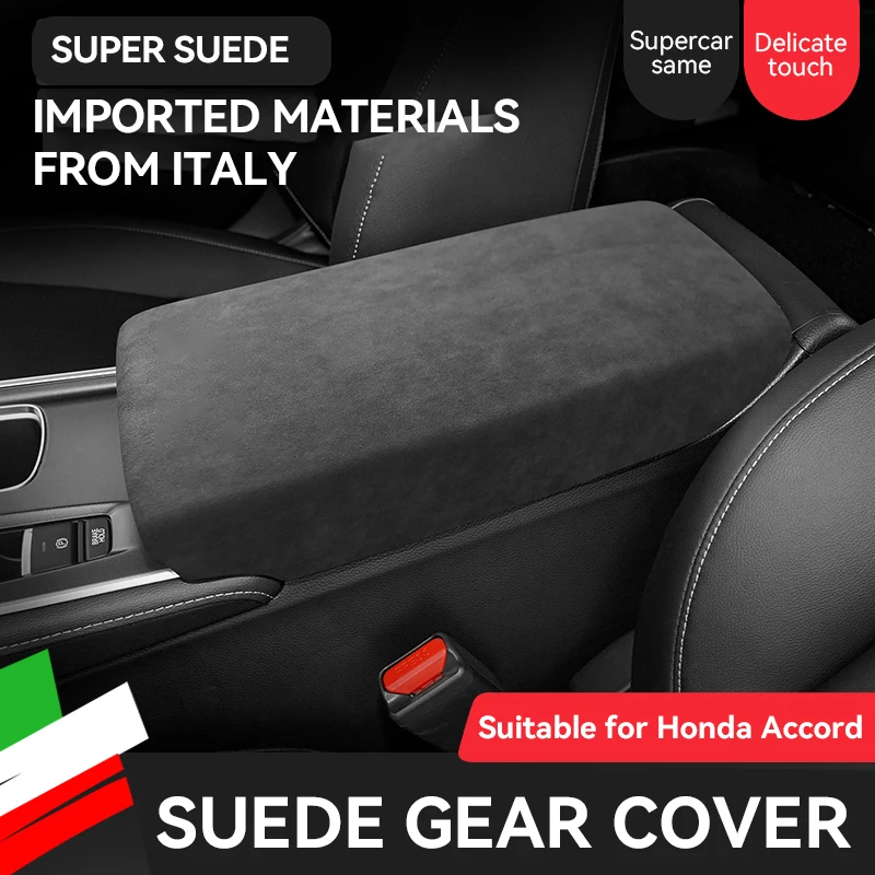 Hot Sales Italy Super Suede Cover for Honda Accord X 10th Gen 2018-2021 Car Center Console Armrest Mat Trim Interior Accessories