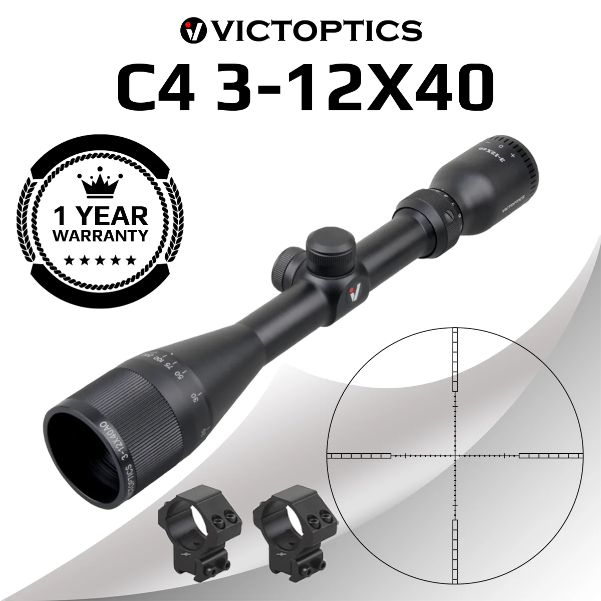 Victoptics C4 3-12x40 SFP Riflescope 1