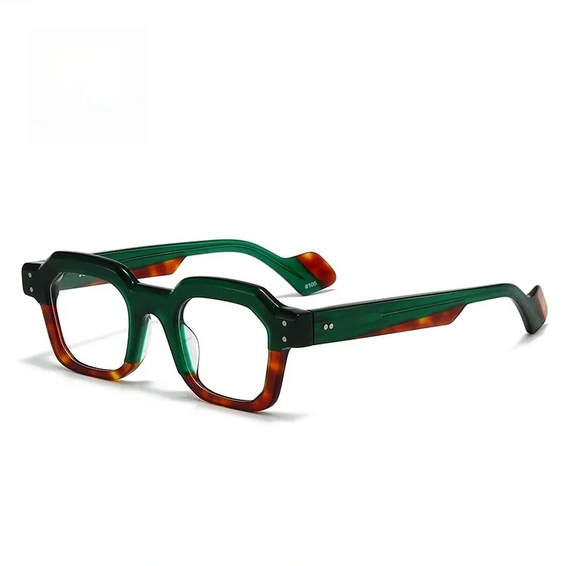 SLOW DOWNJean Philippe Joly Inspired Retro Thick Acetate Geometric Glasses Frame Designer Chunky Optical Eyewear for Men Women