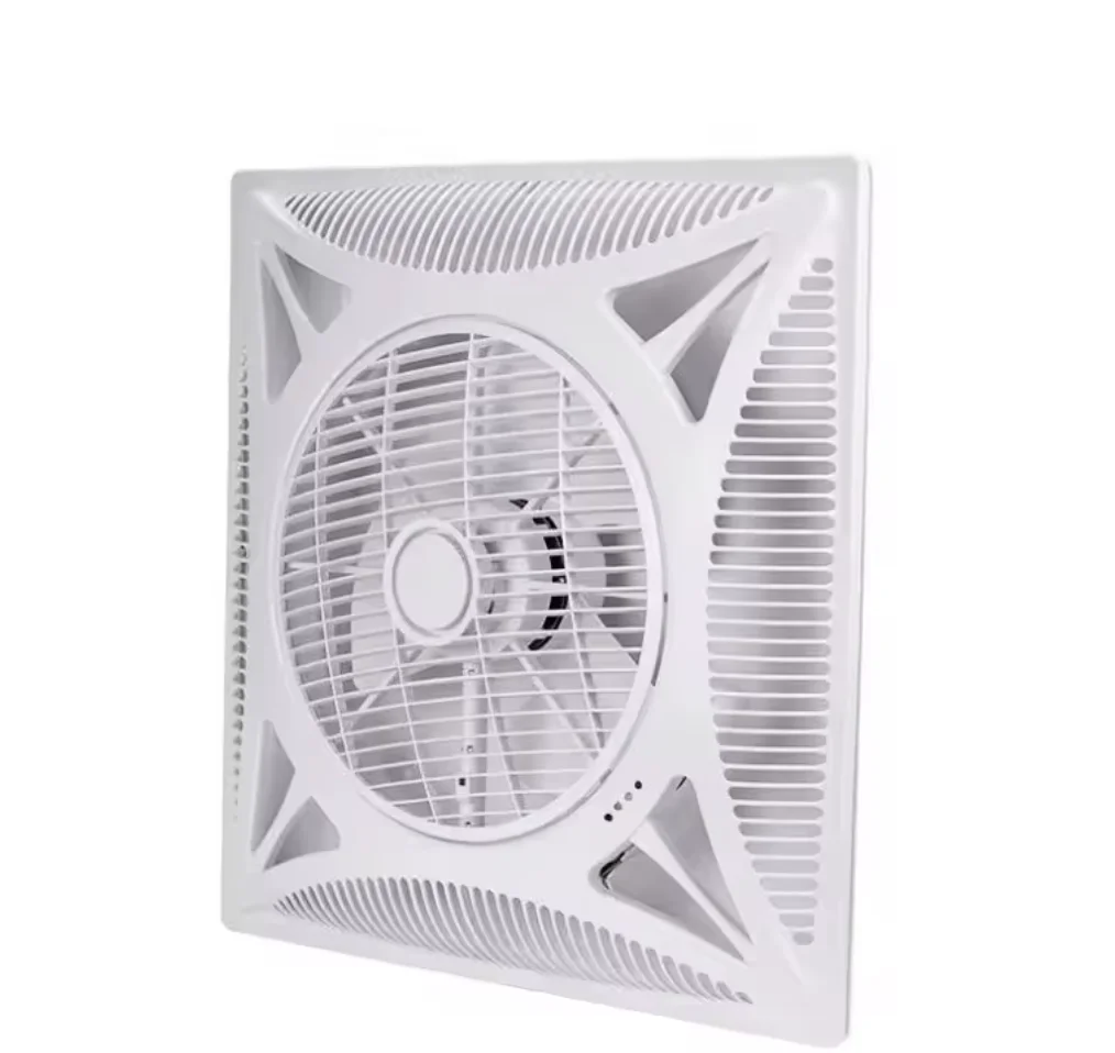 23-Inch silent embedded ceiling fan remote control ventilator plastic rotating household fan