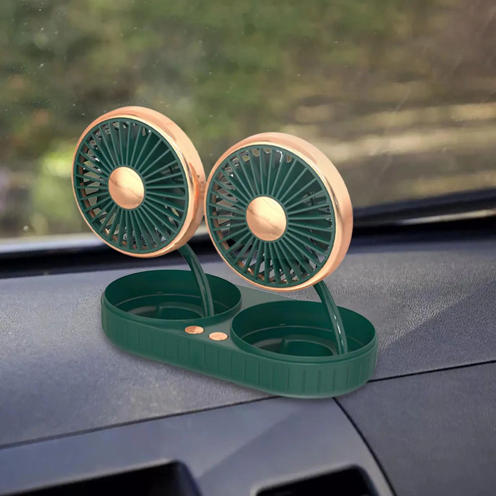 USB Rechargeable Car Cooling Fan Strong Wind 3 Speed Adjustable Angle Low Noise Auto Fan for RV SUV