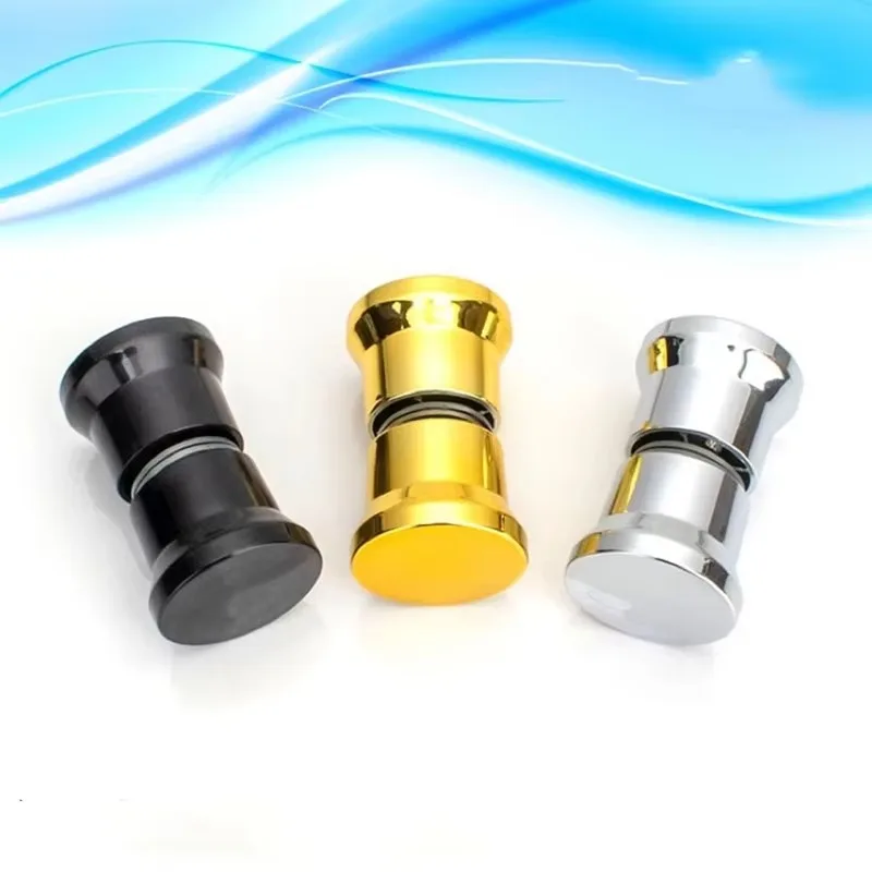 Plastic Electroplated Single Hole Pull Handle, Large Round Head for Shower Sliding Glass Door