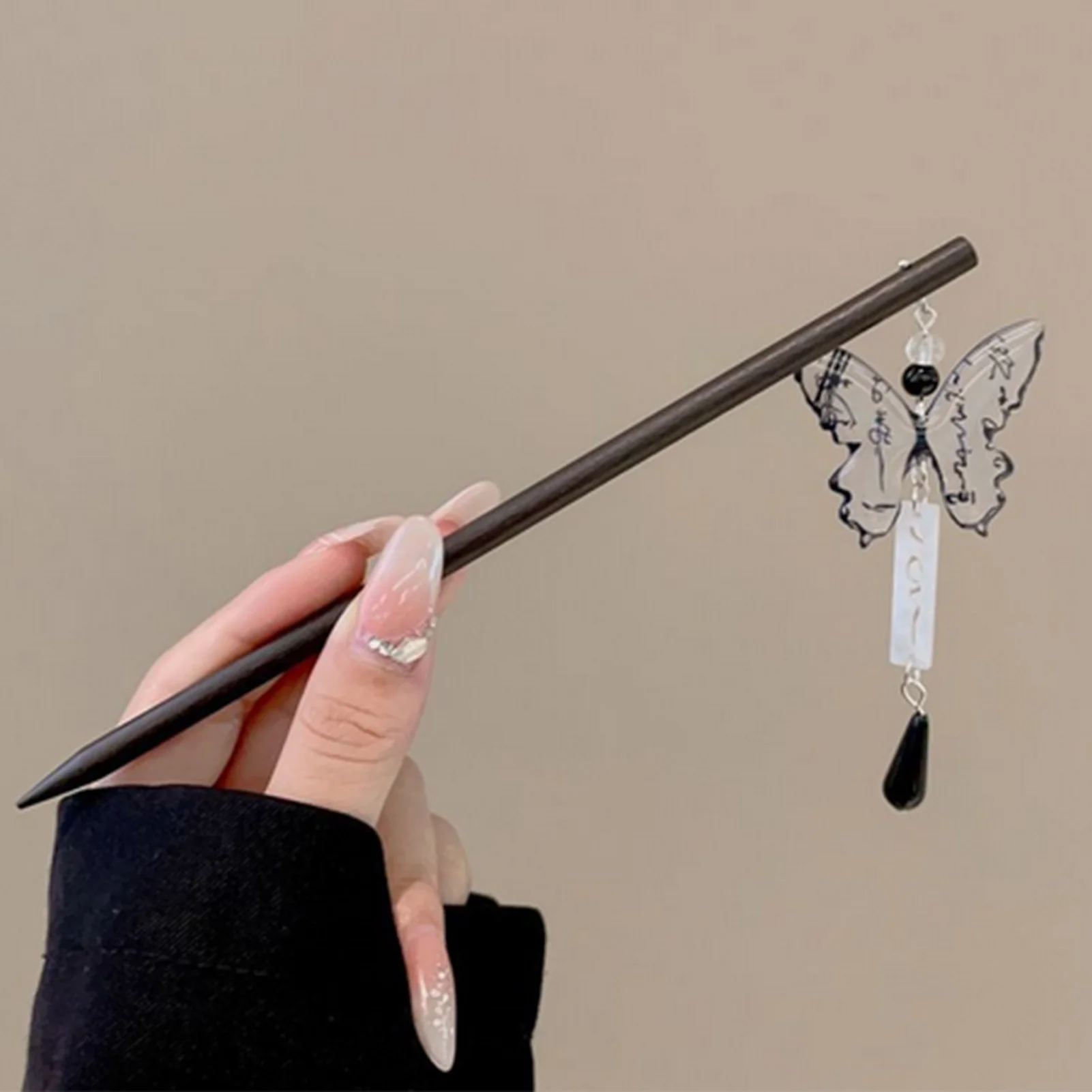 กิ๊บติดผมทรงจีนโบราณ กิ๊บโลหะสำหรับผมทรงฮั่นฝู พร้อมพู่สั้น สำหรับงานปาร์ตี้วันหยุด