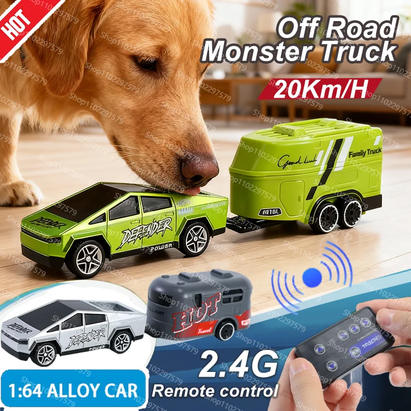 Camión monstruo todoterreno 1:64, Mini coche de aleación de escalada con Control remoto, regalo de cumpleaños, juguete duradero, juguete de actuación acrobática para juegos al aire libre