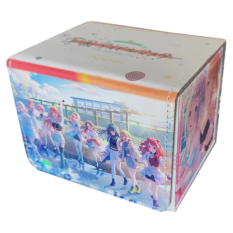 Diy Self Made Azur Lane Card Storage Box Idol Master Board Game Battle High-End Leather Card Storage Box Anime Cards Gift Toys