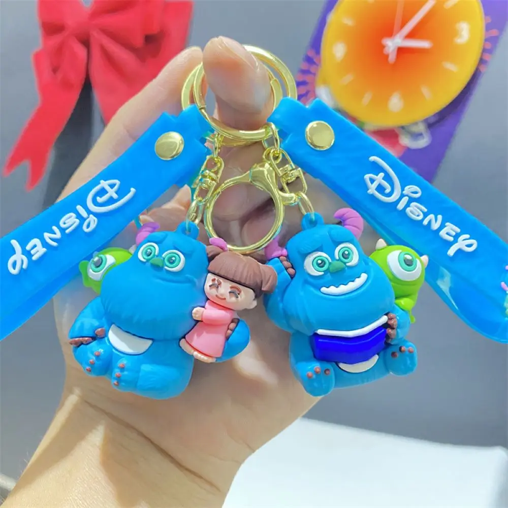 

MINISO Disney Monster Academy Mike Wazowski keychain Buzz Lightyear Woody action figure keychain toy gift for children