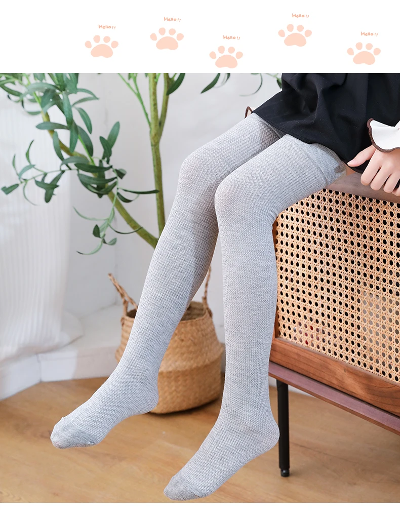 Baby Mädchen weiche Baumwolle dünne atmungsaktive lange Socken Prinzessin Kinder Mesh Student Strümpfe Sommer Herbst über den Knies trümpfen – Detail 8