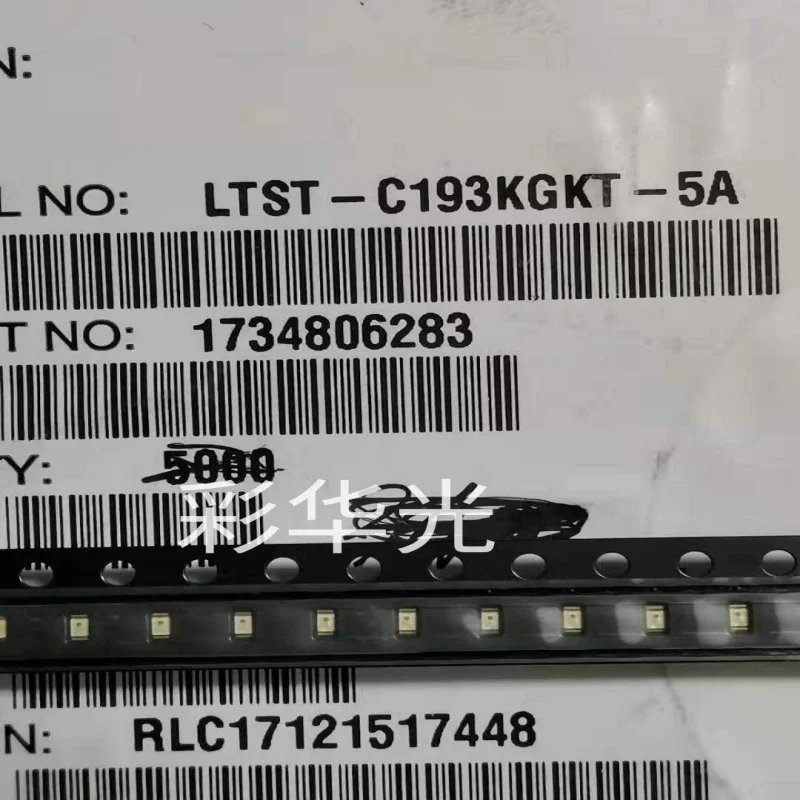 100PCS/new original LTST-C193KGKT-5A 0603(1608) yellow green super bright LED ultra thin 0.4t thickness