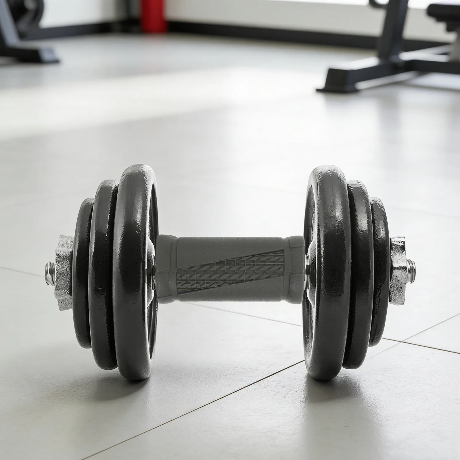 2Pcs Dumbbell Handles Grips Non Slip Barbell Handle Protectors for Fitness Strength Training Reusable Gym Equipment Covers Gray - view 5