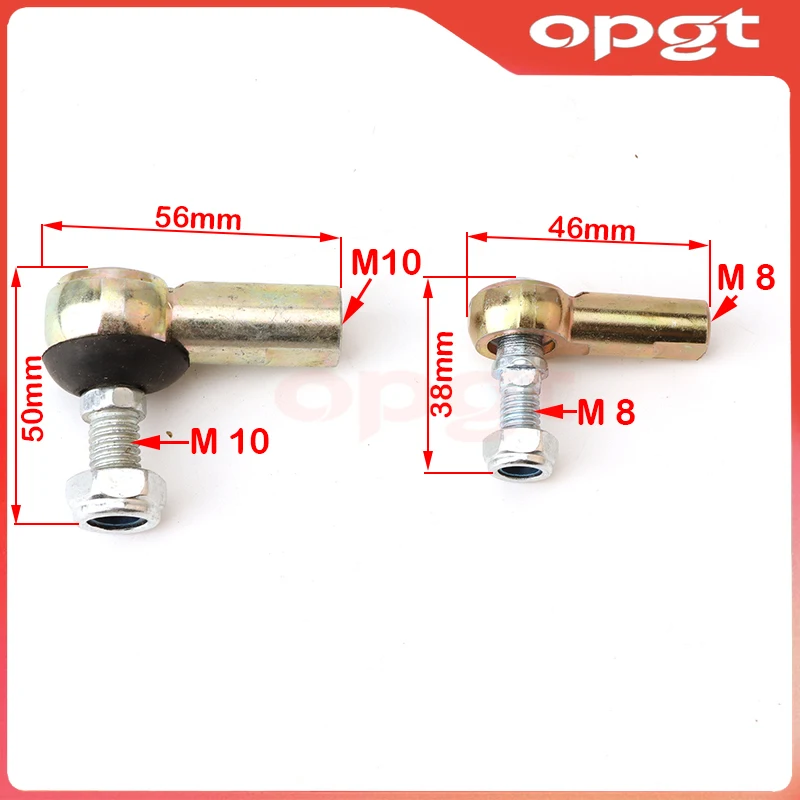 OPGT 1 Pair M8/M10 Tie Rod End Kits Ball Joint Fit For China 49CC 50CC Electric MINI ATV Go Kart Karting Buggy Quads Bike Parts