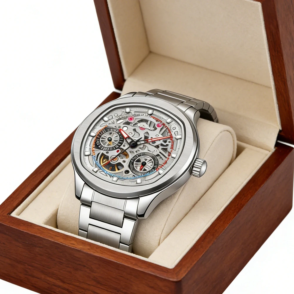 

Новые оригинальные дизайнерские роскошные часы с турбийоном для мужчин, механические часы с открытым механизмом из нержавеющей стали, модные автоматические часы для мужчин.