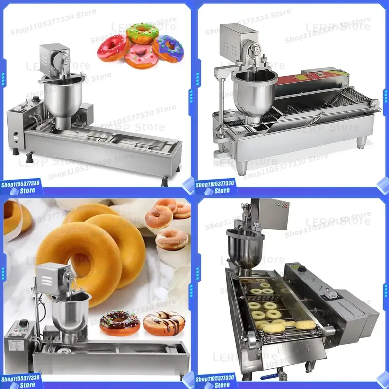 Electric Mini Donut Maker Machine Automatic Doughnut Fryer Home Kitchen Appliance Baking Tool for Dessert Snack Making Easy