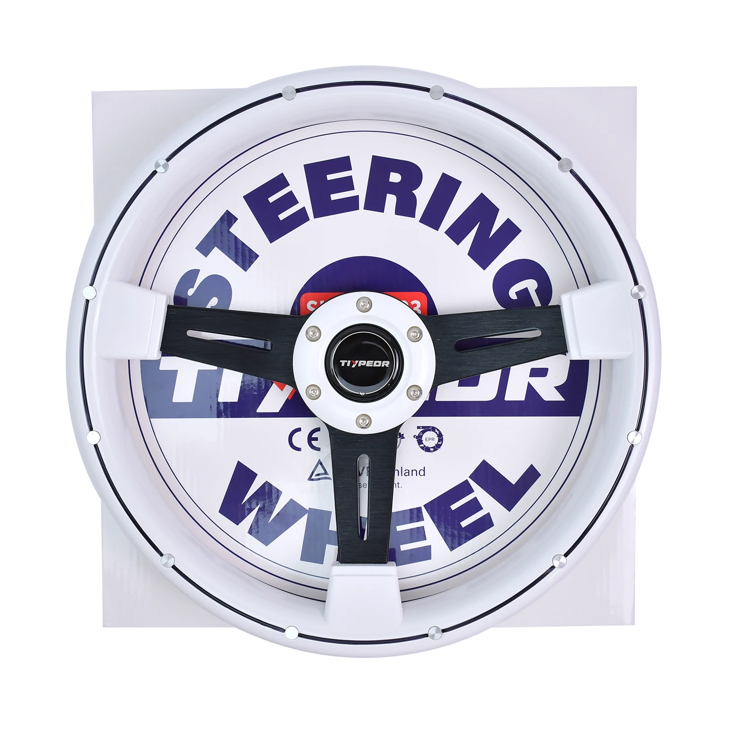TIYPEOR Vintage Rivet Racing Steering Wheel Universal Old Car Modified Steering Wheel 3