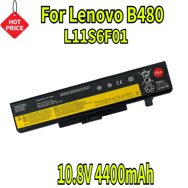 

10.8V 4400mAh L11S6F01 Laptop Battery L11L6Y01 L11M6Y01 L11N6Y01 for Lenovo B480 B485 B490 B5400 B580 B585 B590 Edge E430