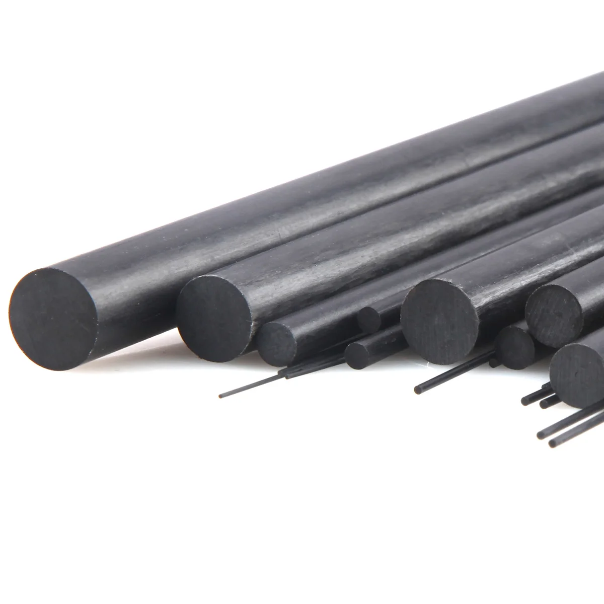 Carbon Fiber Solid Rods 0.5-12mm Diameter Cylindrical Shafts for RC Models & DIY Projects - High Strength Carbon Rod