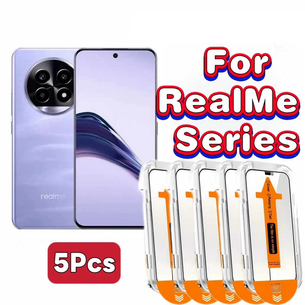 

Ultra HD Tempered Glass Screen Protector for Realme Series, 5-Pack